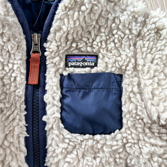 Patagonia Navy and Cream Sherpa Jacket - Picture 2 of 4